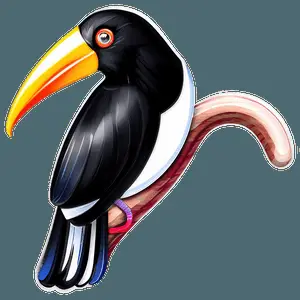 Abstract Toucan Graphic PNG ihb