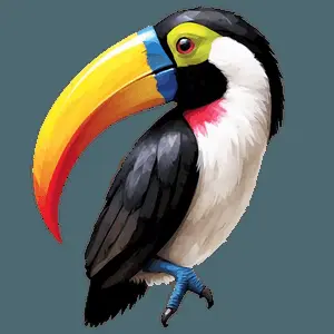 Abstract Toucan Graphic PNG pjf