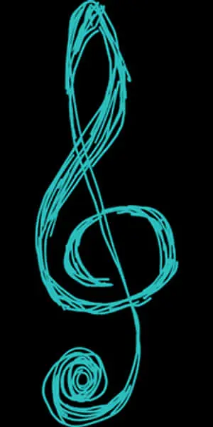 Abstract Treble Clef Art