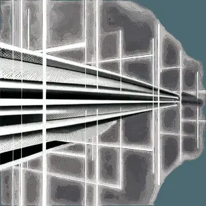 Abstract White Grid Art PNG sec43