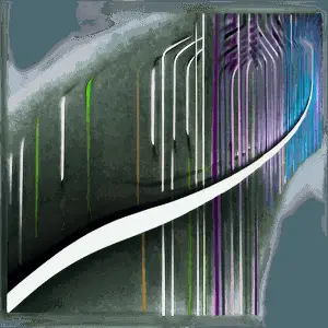 Abstract White Lines Art PNG enn22