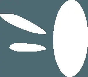 Abstract White Shapeson Blue Background