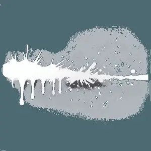 Abstract White Splatter Art PNG gon54