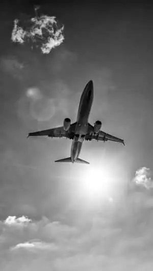 Airplane Black And White Background
