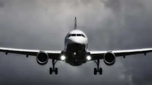 Airplane Lights Switch On Background