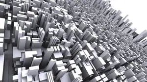 All-White Platonic Solid Abstract