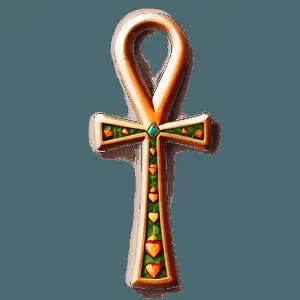 Ankh with Nature Elements PNG 05262024