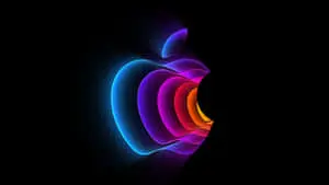 apple logo in a dark background