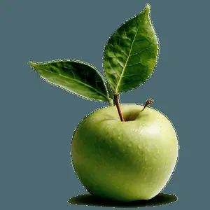 Apple with Leaf PNG 04292024
