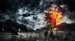 Army Soldier And Airplane 4K