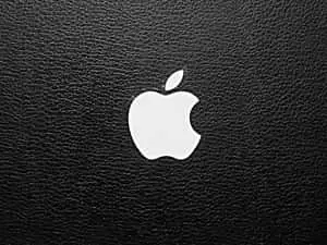Apple Logo Black Leather Awesome iPad