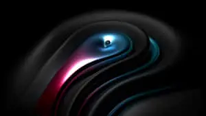 a black background with a colorful swirl