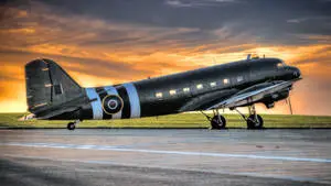 Black Airplane 4K