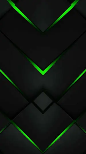 Black And Green Abstract Chevrons