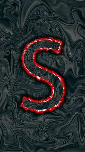 Black And Red Abstract S Letter