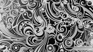 A Whimsical Black and White Abstract Art