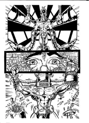 Abstract black and white comic pattern