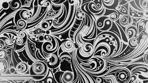 Stunning black and white abstract pattern.