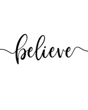 Black and White Word Art Typography