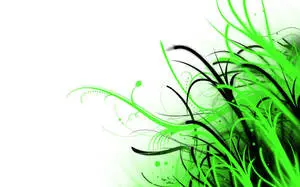 Black & Green Grass Abstract