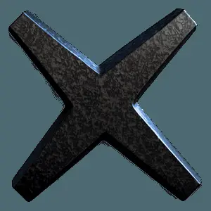 Black X Abstract PNG jor