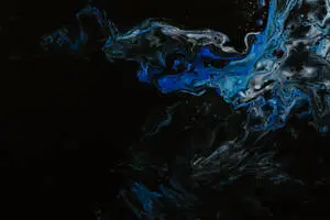 Blue And Black Abstract Paint