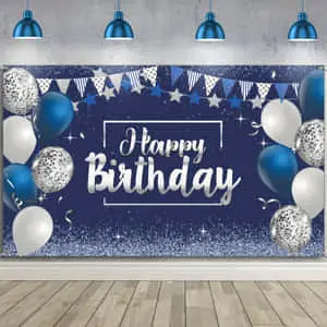 Elegant Blue and Silver Abstract Background