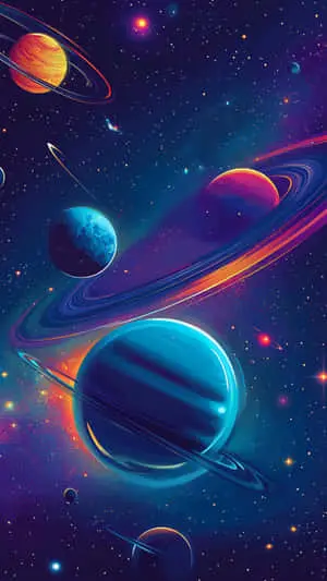 Blue Background with galaxy background