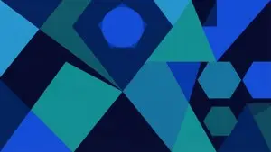 Blue Geometric Tiles