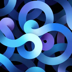 Blue Swirls iPad Air 4