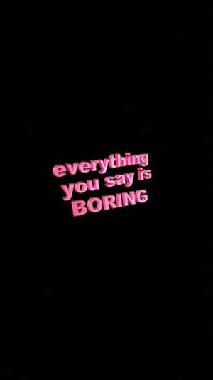 Word In Pink Boring