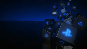 Brand Logos And Icons On Cubes 4K PS4