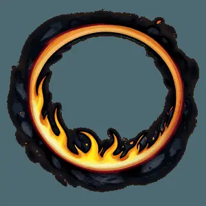 Burning Circle Design PNG 92