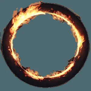 Burning Circle Design PNG gcp13