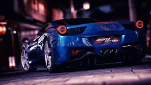 Car 4k Blue 458 Italia Ferrari