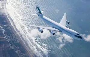Cathay Pacific Plane Seashore