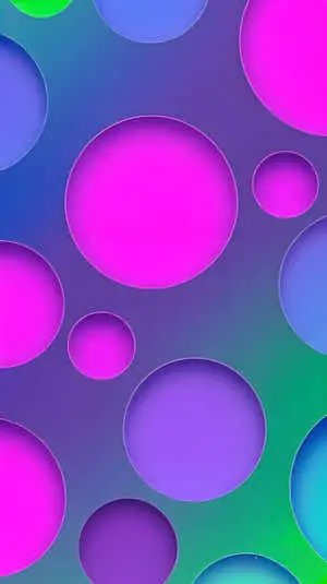 Colorful Circle Rhythm: Gradient Geometric Creative Wallpaper
