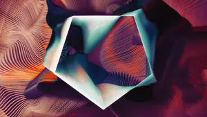 Colorful Platonic Solid Abstract Background