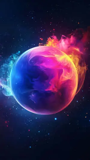 Colourful Galaxy with blue background 