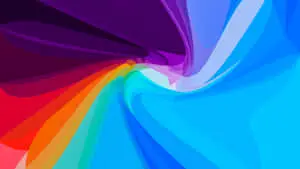 Cool abstract wallpaper with neon orange, green and blue hues.