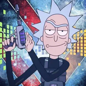 Rick from Rick and Morty in Vibrant Colors