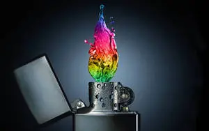Coolest Multicolored Lighter Flame