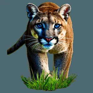 Cougar in Nature PNG asf