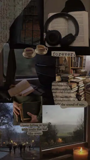 Dark Book Aesthetic Collage