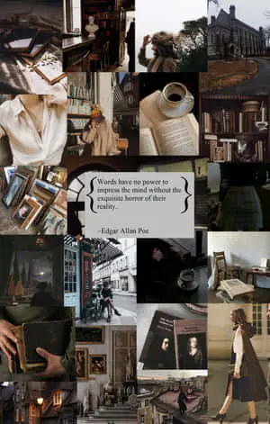 Dark Book Aesthetic Collage