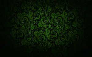 Dark Green Spiral Abstract