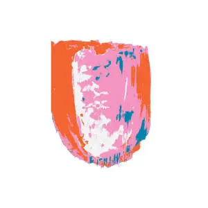 Drippy Pink Orange Abstract