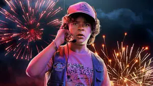 Dustin Firework Backdrop Stranger Things 4K