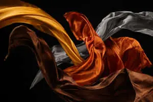 Dynamic Silk Flow Earth Tones & Silver Grace