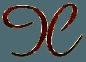 Elegant Red Letter C